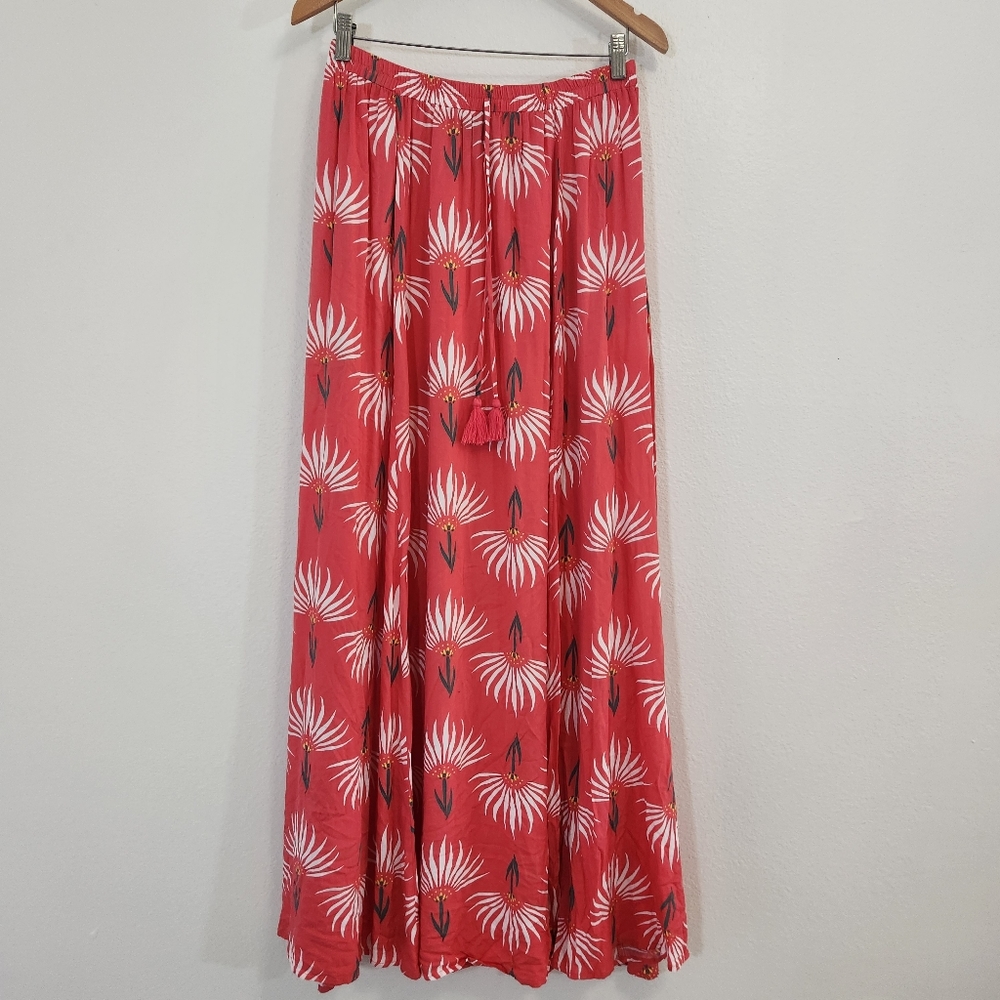 Aakaa Dress Womens Large Floral Beach Cover Up Flowy Boho Pink Tropical Hawaiian